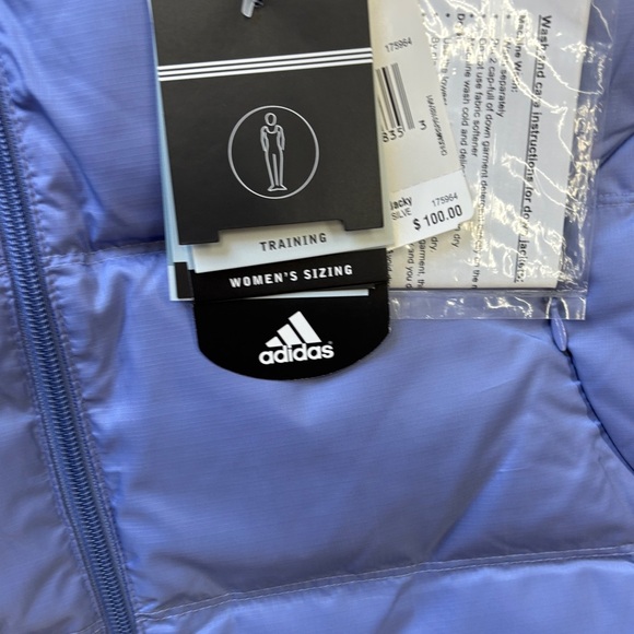 Adidas Sky Blue Hooded Jacket - Picture 3 of 4
